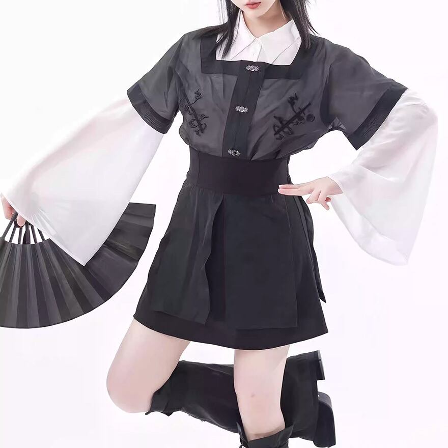 サブカル 服 地雷系 通販 pinksavior ミニスカート Aライン シンプル ブラック 闇かわいい