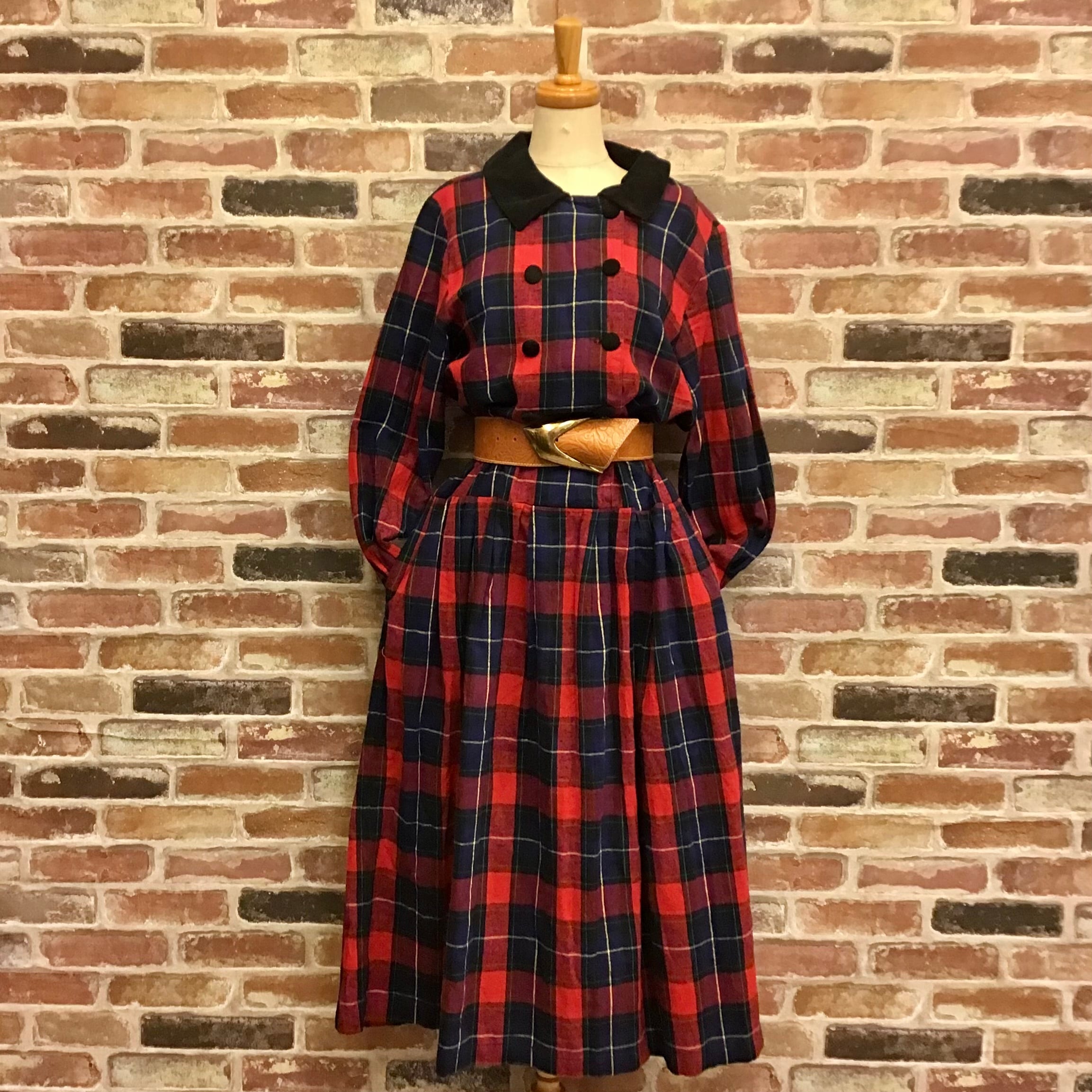 Check Red One-piece | インポート古着 GEORGE AND KEWPiE