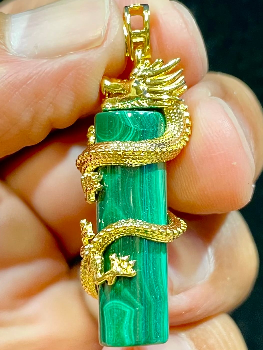 10) 開運!マラカイト「昇龍」PT