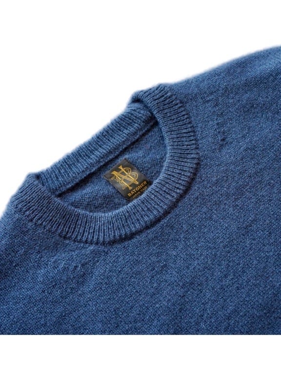 バトナー(BATONER) メンズ/BLUEFACE CREW NECK/GRAY BLUEカラー