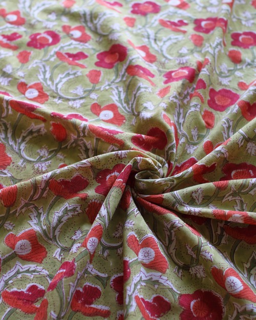 Block print FABRIC. <Flushed cheeks>