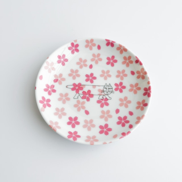 リサ・ラーソン　豆皿（波佐見焼）　マイキー　桜