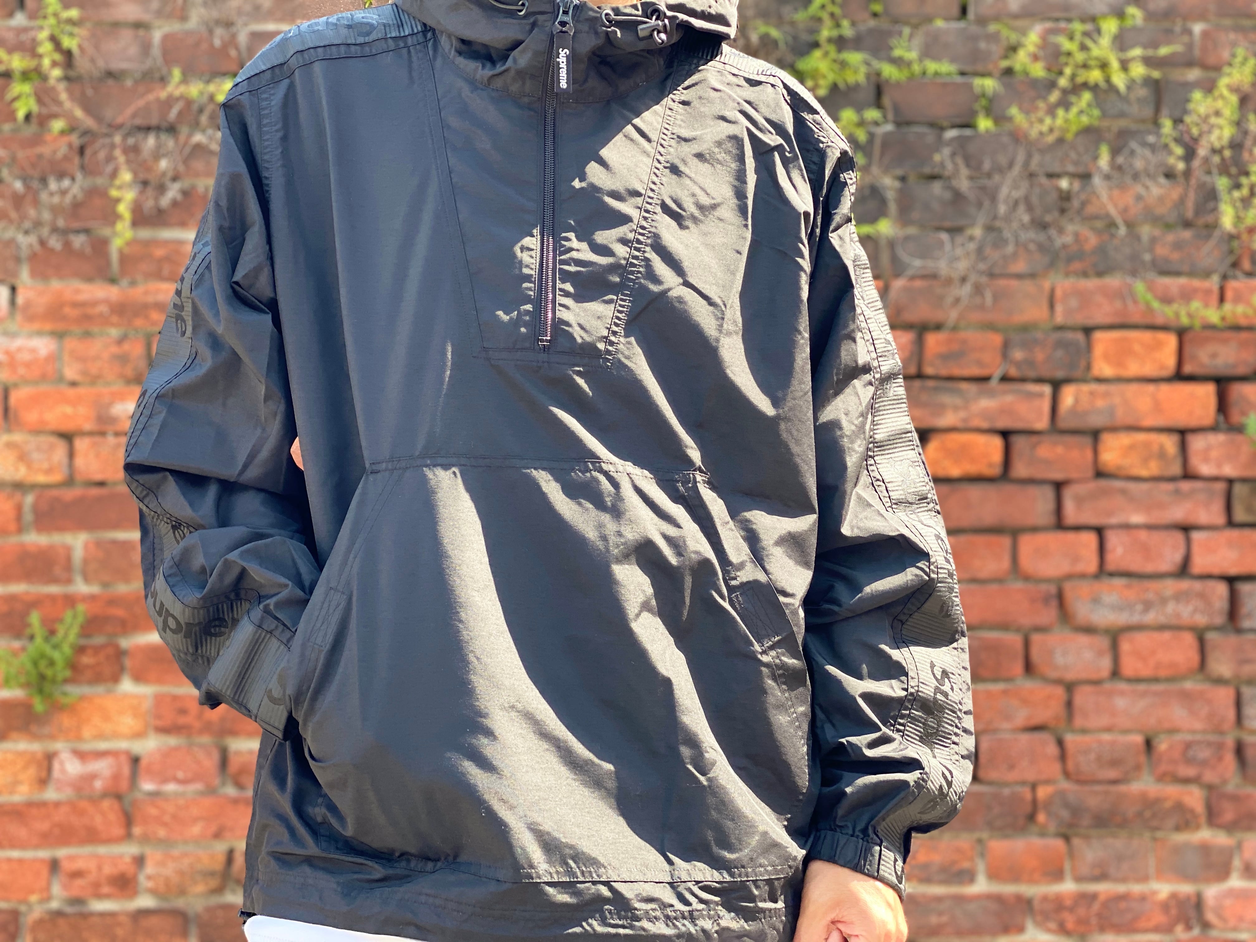 Supreme SLEEVE TAPE ANORAK BLACK MEDIUM 80HJ0447 | BRAND BUYERS OSAKA