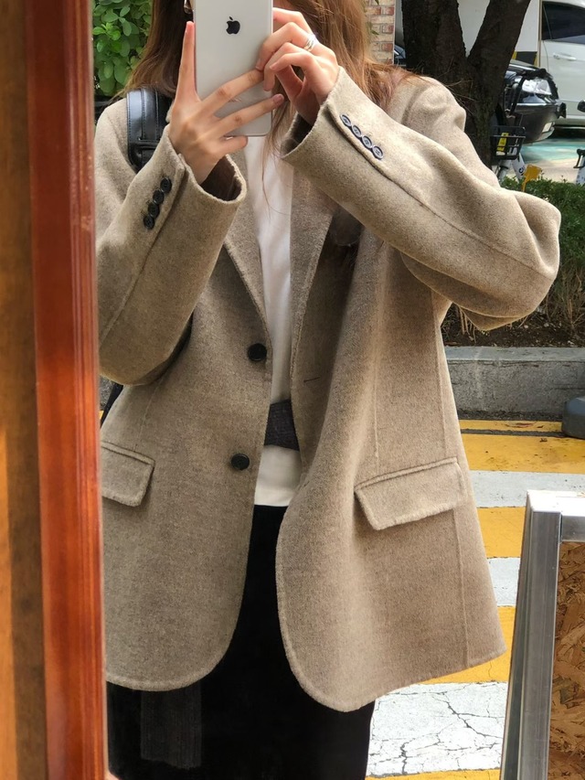 (予約) verveine / Adele merino wool 100% handmade coat 2color