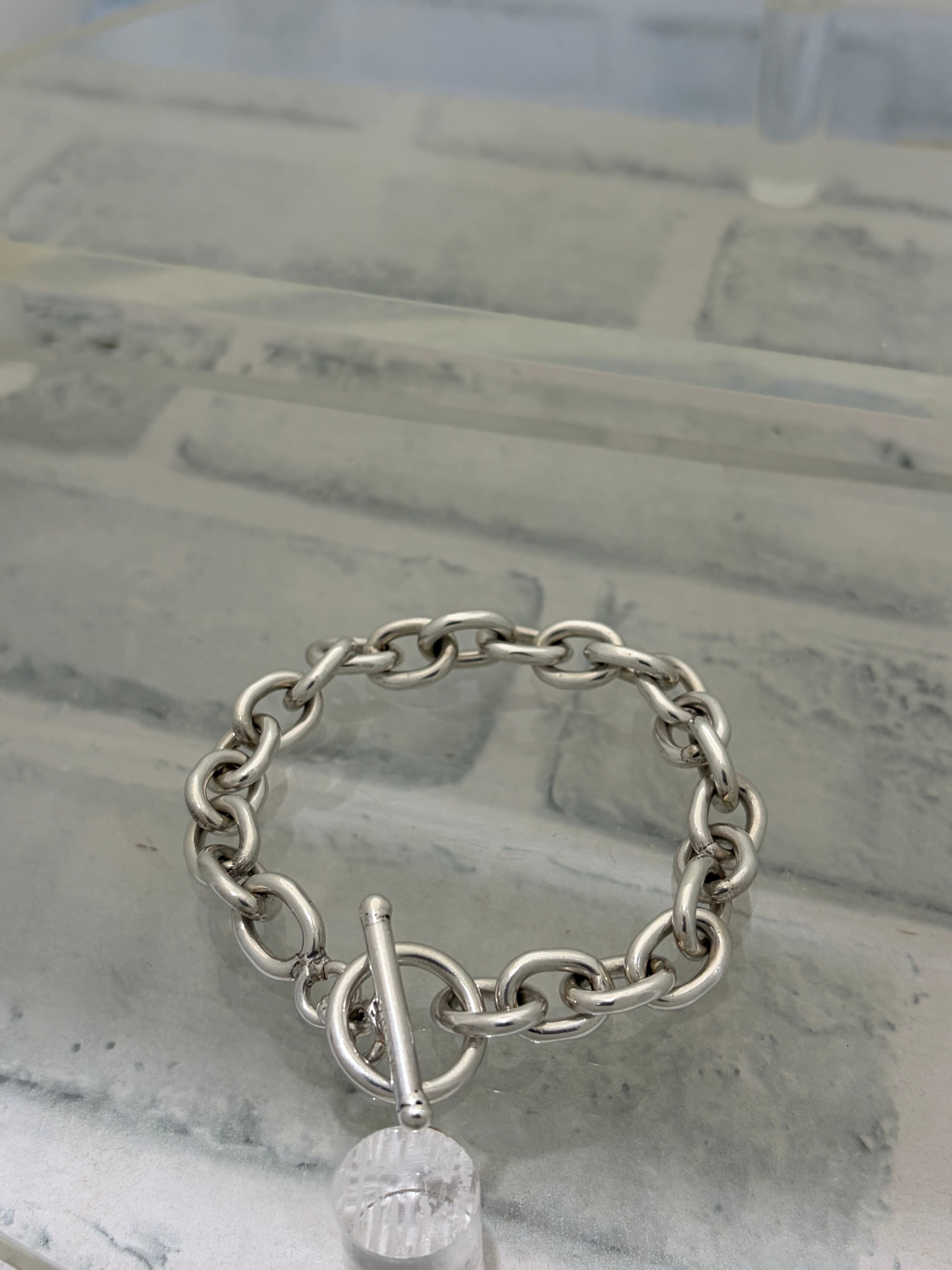 希少 オールドグッチ GUCCI スクエア リンクチェーン ブレスレット