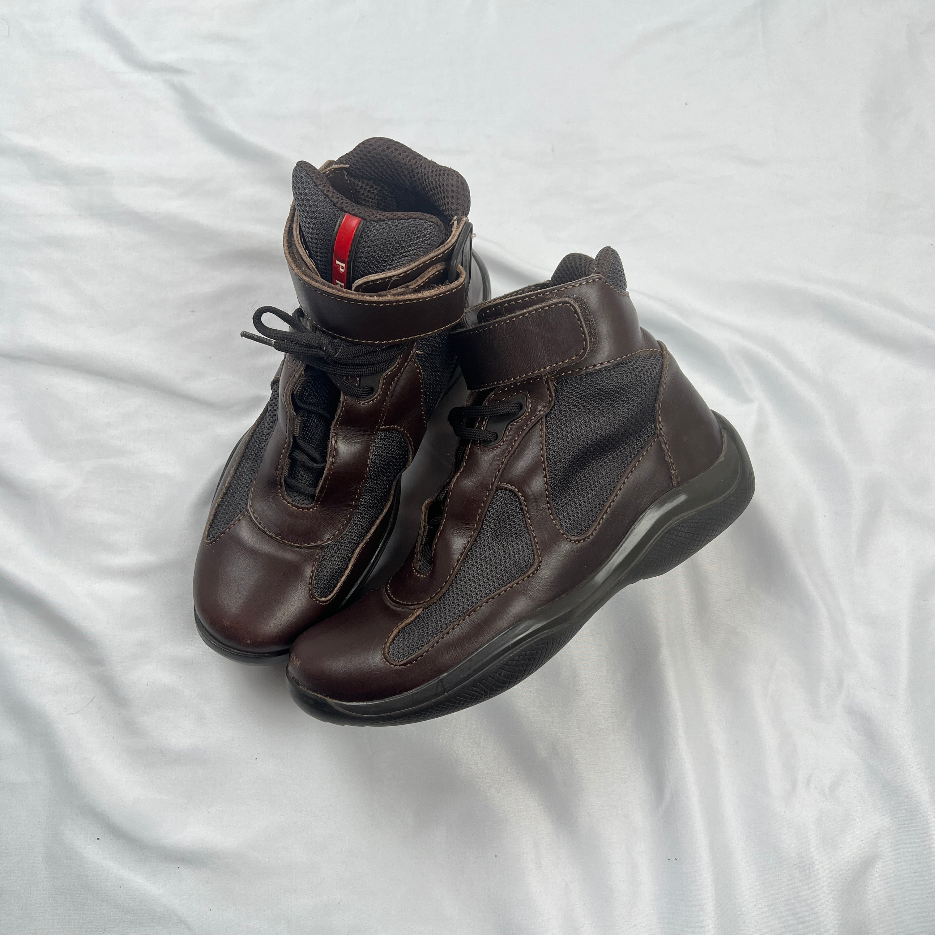 靴 prada 99ss archive velcro leather shoes prada 99ss archive velcro leather shoes PRADA FW 1999 SQUARE TOE