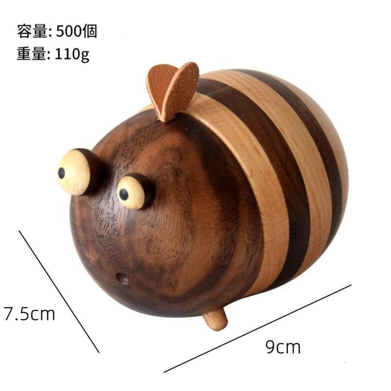 木製 つまようじケース ︱ はち・どんぐり 2種類展開 1本ずつ出る かわいい爪楊枝入れ ウォールナット キッチン雑貨