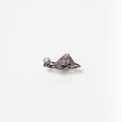 アコヤ真珠ピンバッジ　富士山 (いぶし)