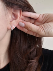 S925 セパレートカットフープピアス