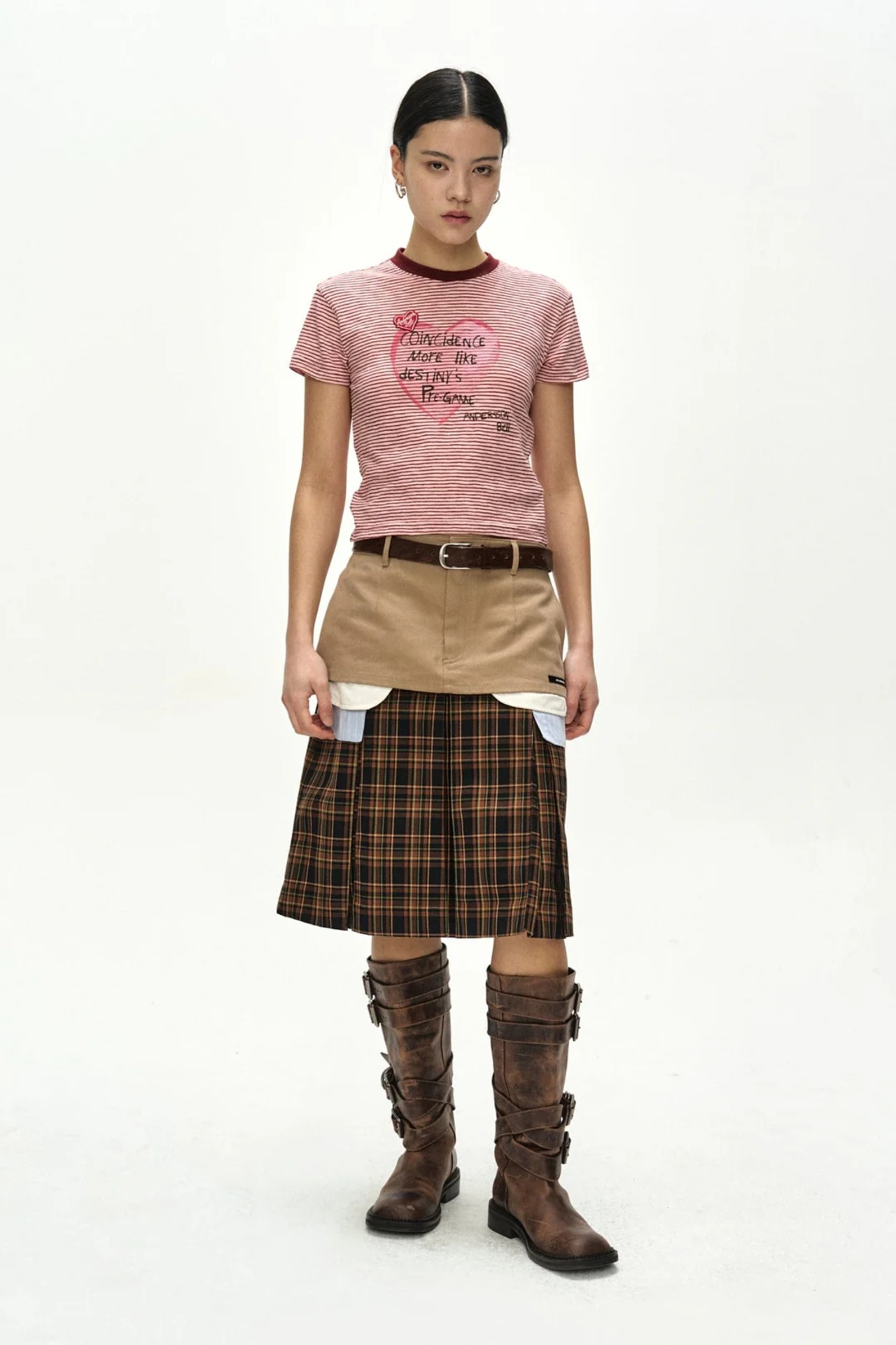 【26SS】ADSB Andersson Bell アンダーソンベル / ストライプTシャツ 半袖 / HEART MESSAGE STRIPE T-SHIRT - 2