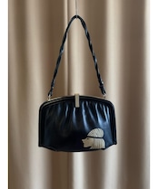 mont black leather bag-5004-9