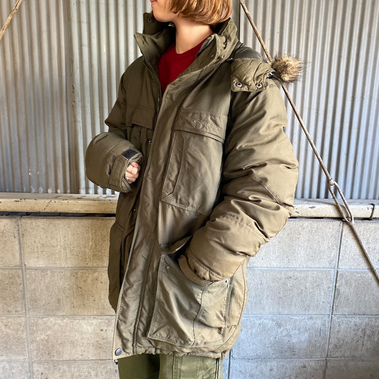 Eddie Bauer エディーバウアー グースダウンジャケット メンズM 古着 