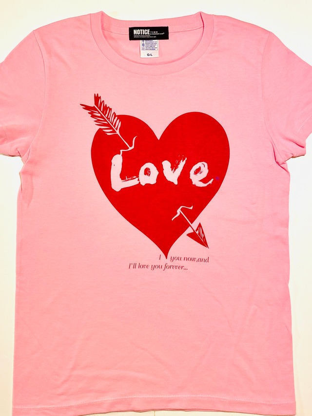 「Love」ティシャツピンク