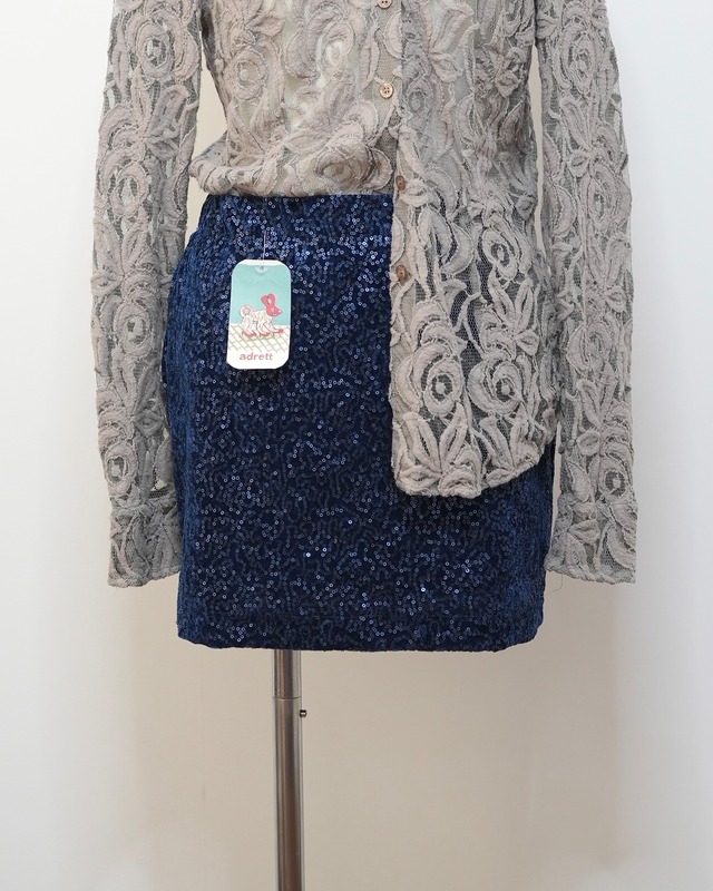 spangle velour skirt / euro vintage