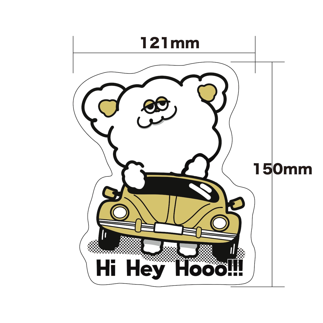 【Hoooさん】PETAっとマグネットステッカー 車 BABY in CAR／ドライブ中!? - 4