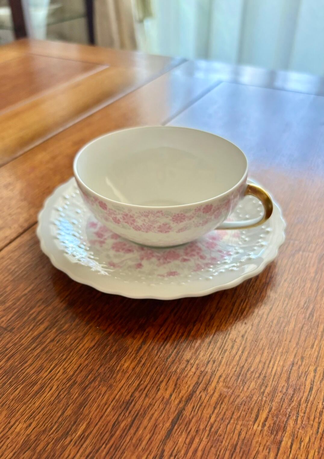 今週末までのお値下げ　アンティーク　ムスティエ　両手付きカップ うつわ 雑貨 ヴィンテージのお店 on the Buffet/オンザバフェ