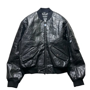 DOLCE&GABBANA technical fabric black bomber jacket