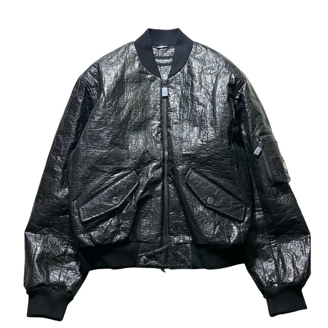 DOLCE&GABBANA technical fabric black bomber jacket