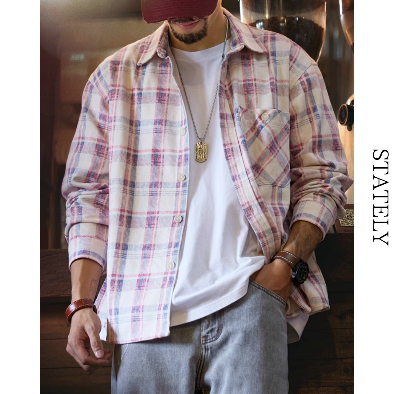 Washed Check Shirt_T109・画像5