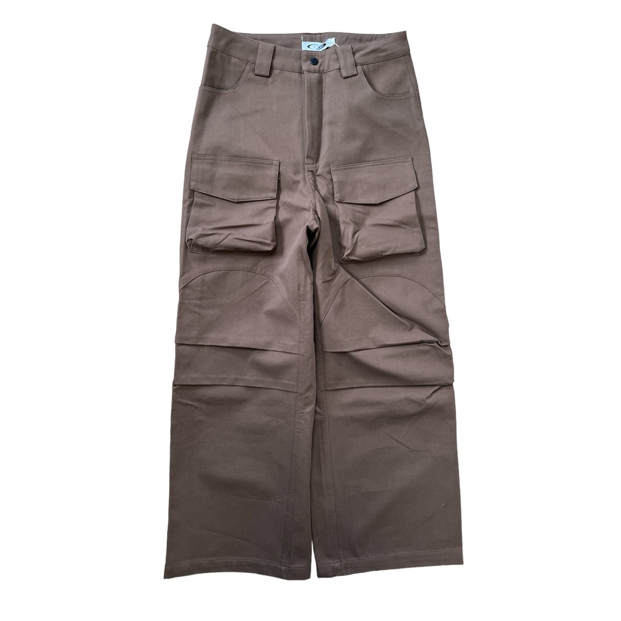 Y2K pocket design cargo pants in brown | MEGAJOULE
