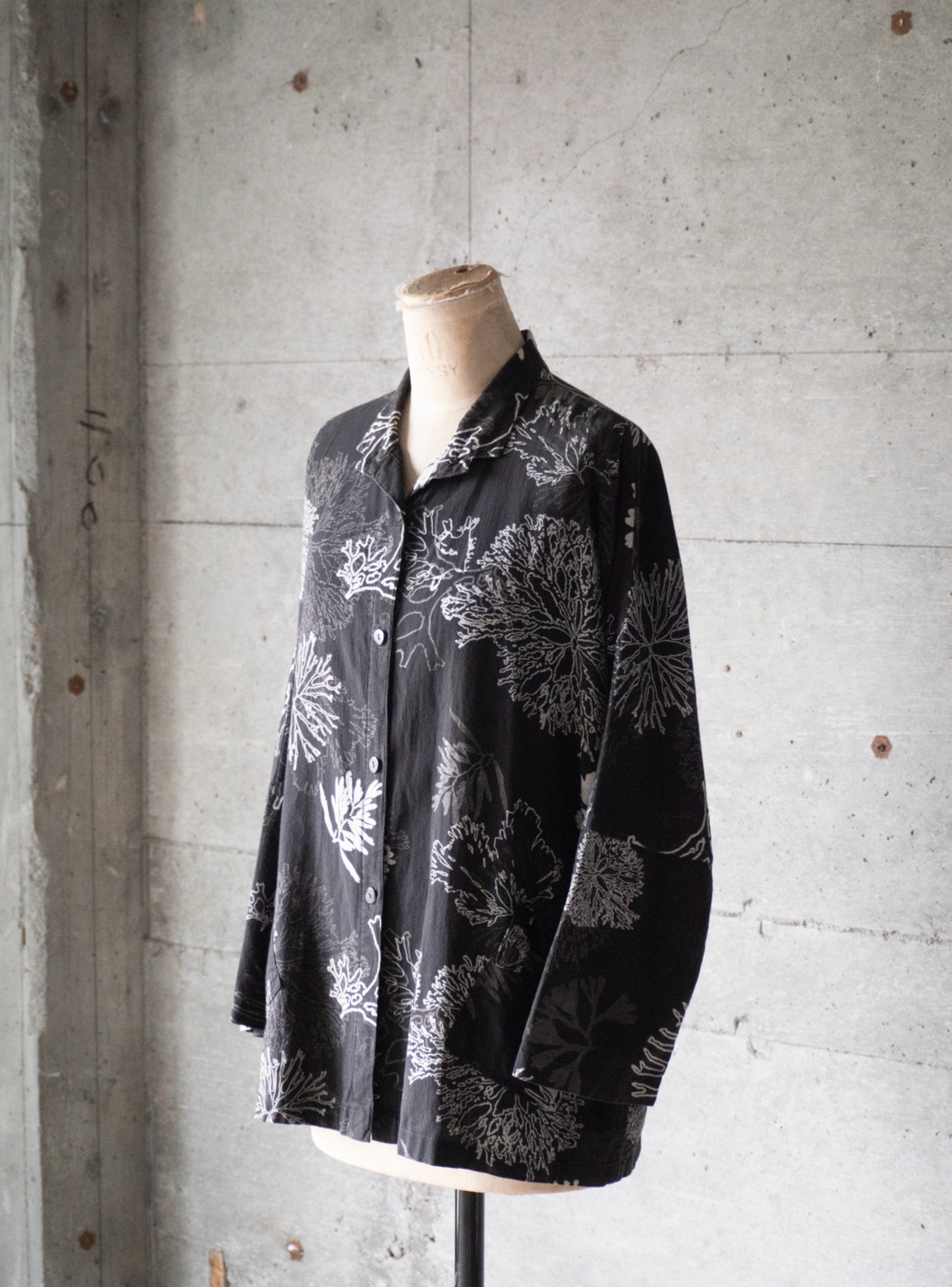 "富み子" 1990s Marine botanical print shirt