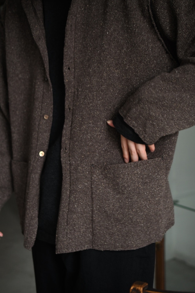 obafer / Silknep Crew Cardigan (Brown)