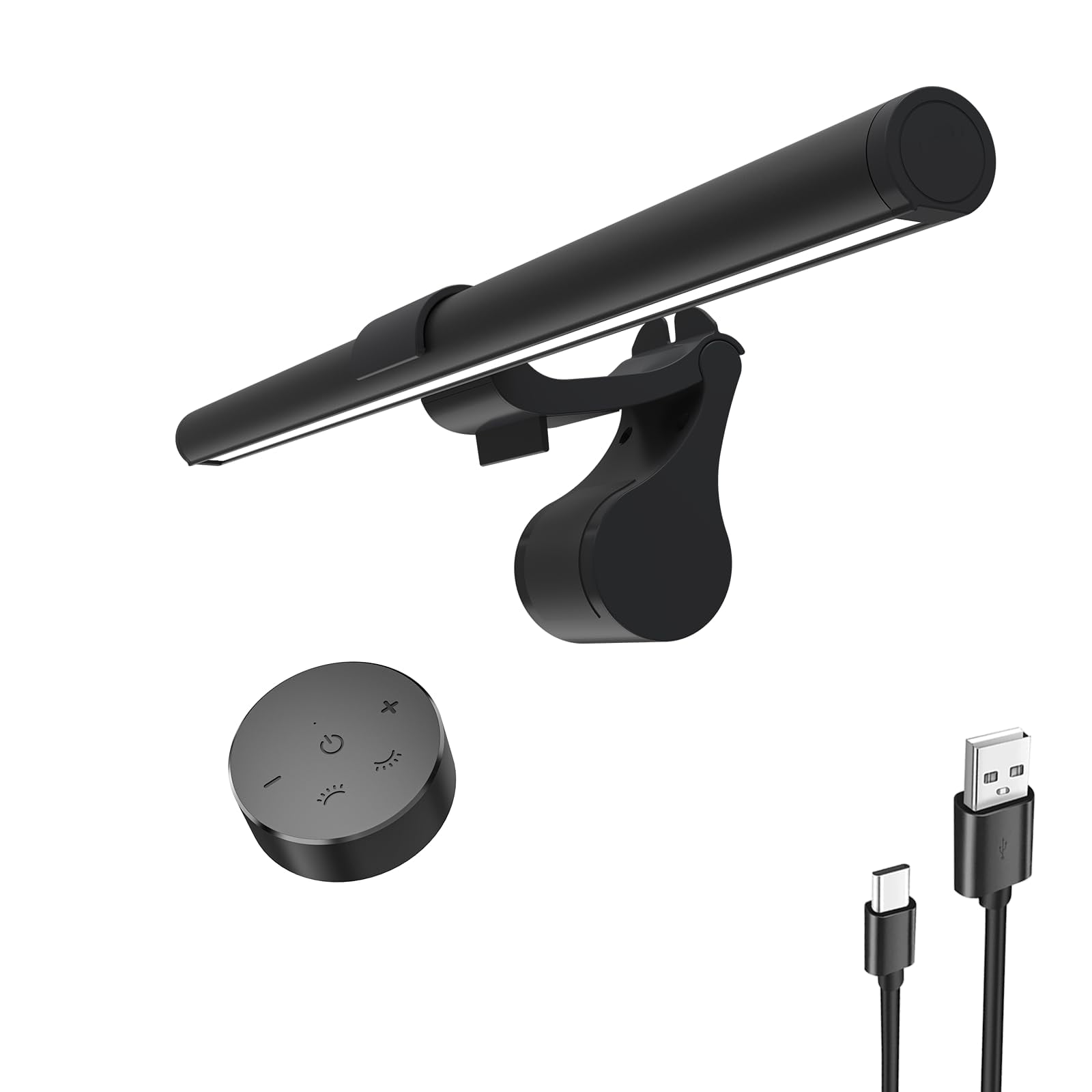 【在庫処分】Iseebiz モニターライト リモコン付き バーライト デスクライト 41cm 掛け式ライト 前後双光源 USB給電 PCライト 無段階調光 3種類色温度 目に優しい 記憶機能 明るい パソコン専用 黒