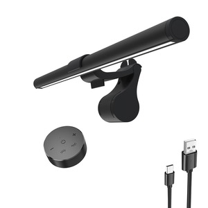【在庫処分】Iseebiz モニターライト リモコン付き バーライト デスクライト 41cm 掛け式ライト 前後双光源 USB給電 PCライト 無段階調光 3種類色温度 目に優しい 記憶機能 明るい パソコン専用 黒