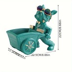 置物 小物入れ フレンチブルドック グリーン ユニーク インテリア 装飾 玄関装飾 リビング装飾 収納 オブジェ