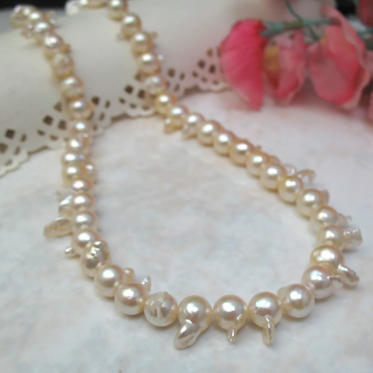 あこや真珠トゲトゲくんネックレス TG-5 | 真珠大好きfromsea