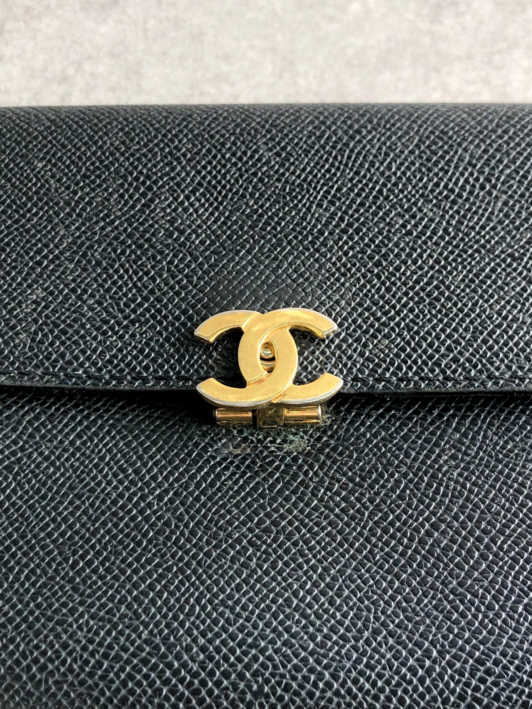 CHANEL シャネル 財布 ブラック ココマーク キャビアスキン CHANEL シャネル 財布 ブラック ココマーク キャビアスキン