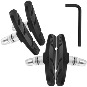 【特価処分】自転車ブレーキシュー Vタイプ ブレーキパッド 全天候型 Vブレーキ 消音 耐久 マウンテンバイク/ロードバイク用 70mm 左右分け設計 六角レンチ付き