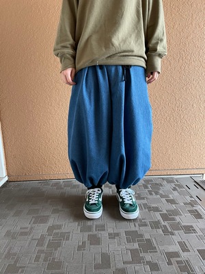 UNFINISHEDカボチャロングパンツデニム1