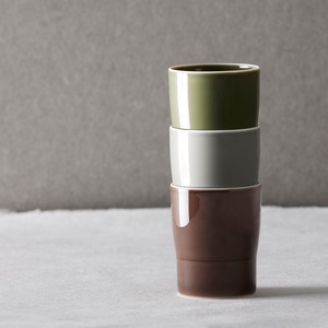 StackStock  カップ   なごみの色目 -Matcha Green (Gloss)  / Azuki Brown (Gloss)  / Sesame Grey (Gloss)-