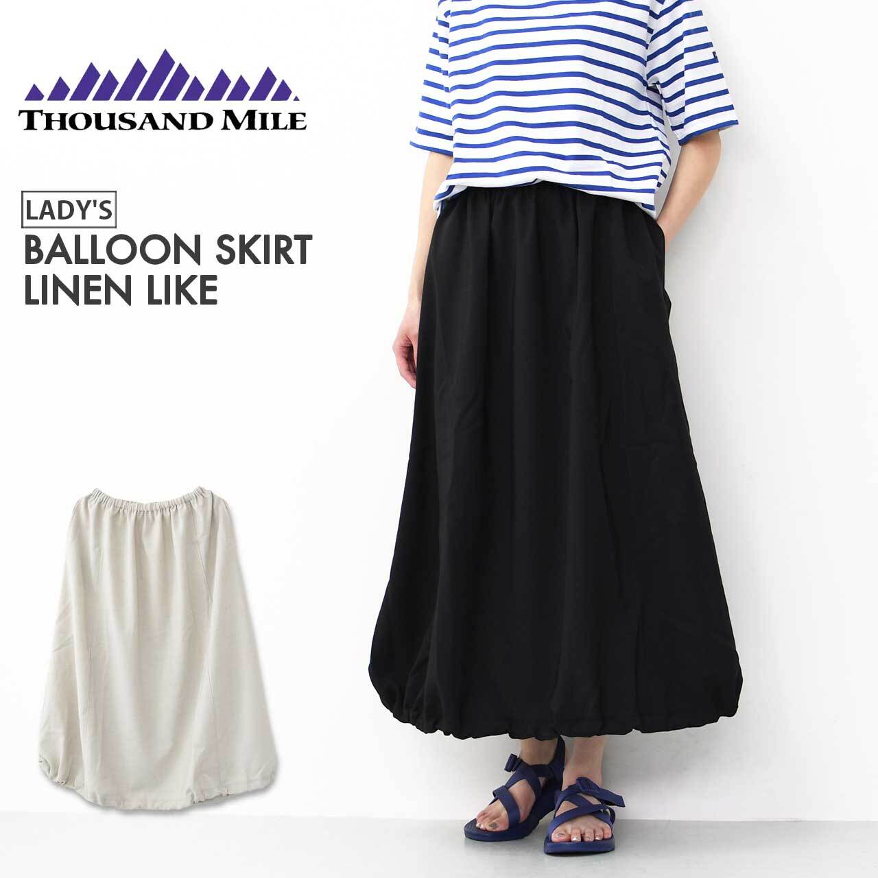 THOUSAND MILE [サウザンドマイル] BALLOON SKIRT LINEN LIKE