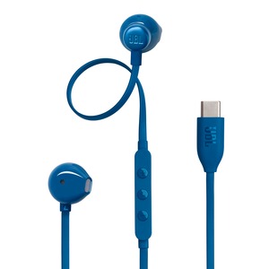 【特価処分】JBL TUNE 305C 有線インイヤーイヤホン ハイレゾ 96 kHz/24 bits プリセットEQ USB Type-C 12.5mmダイナミックドライバー オープンタイプイヤホン マイク内蔵 フラットケーブル (ブルー)