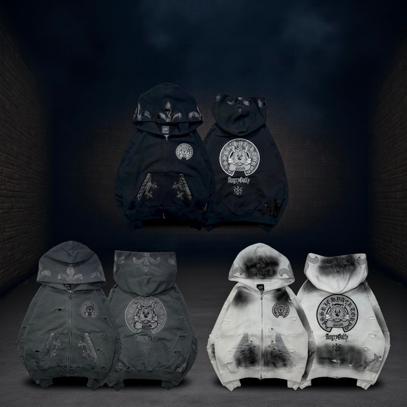 KRYclothing GALFY×KRY 蹴威の百合の紋章パーカー ガルフィー 追加予約「蹴威の百合の紋章パーカー」 | KRY clothing