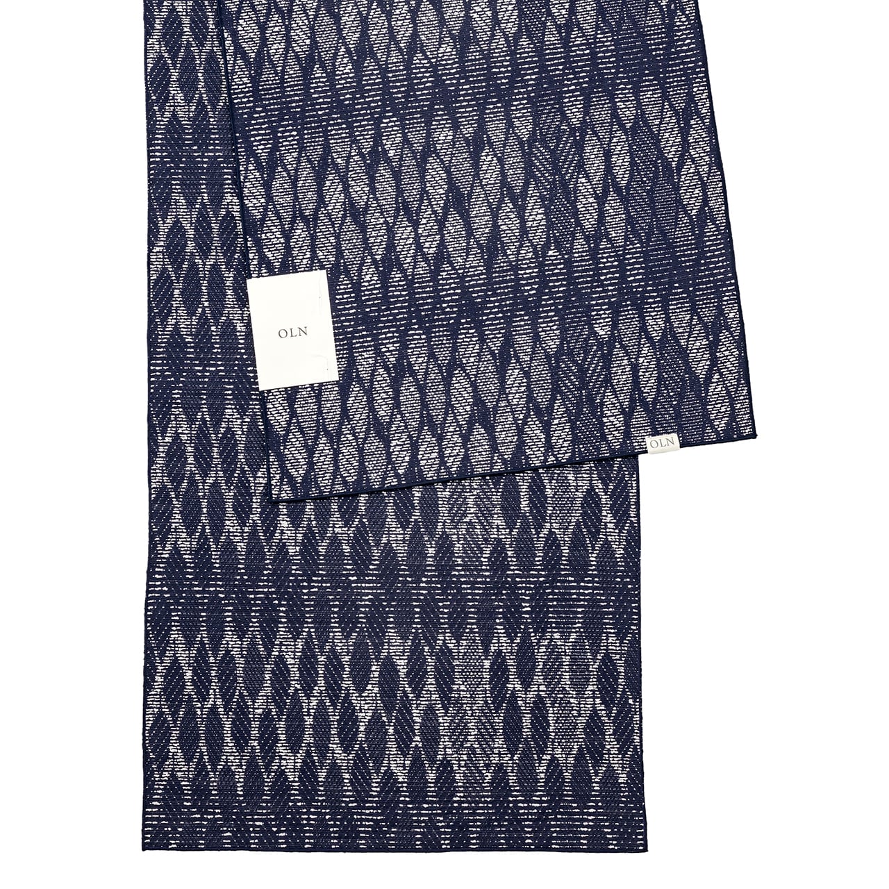 hecco「flowing leaves」navy×off-white