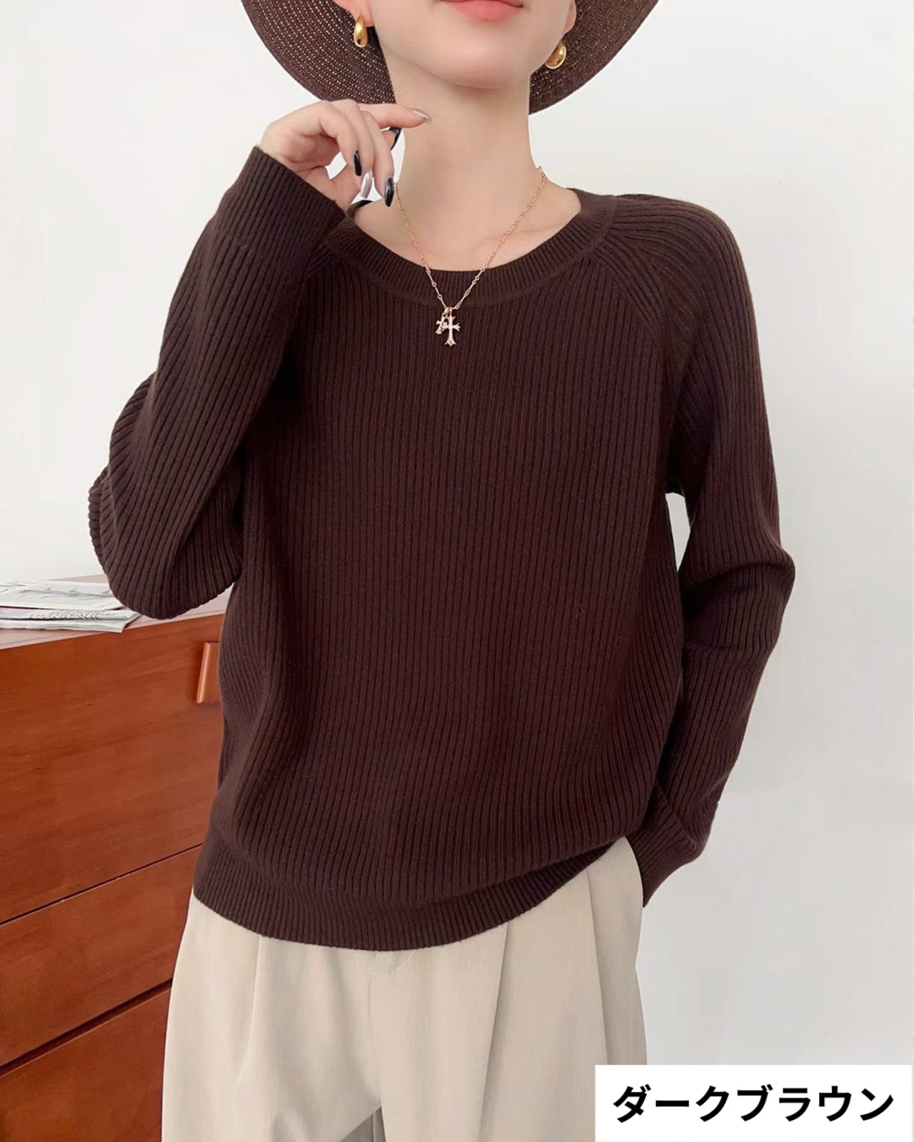 クルーネックニット プルオーバー 12color A0938 - 8