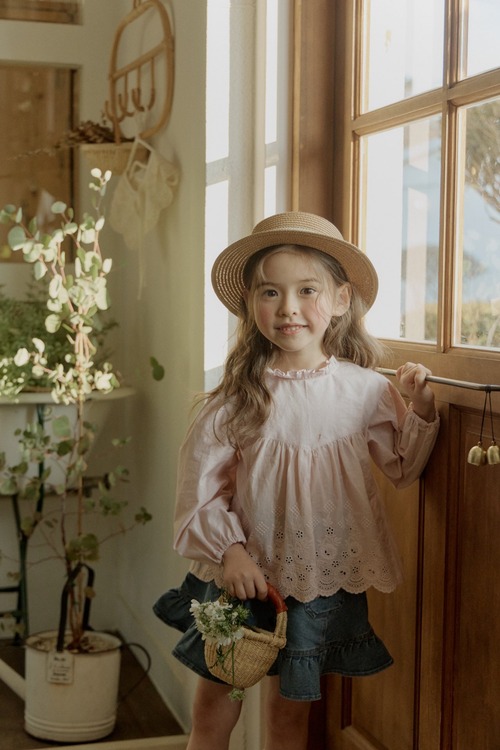 ラスト1 pink7【即納】<flo>  Clara blouse