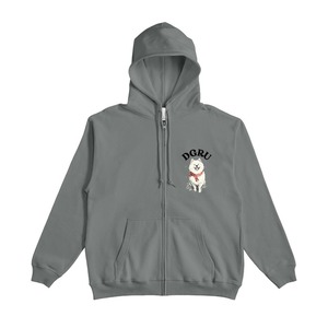 サモエド　デザインジップパーカー