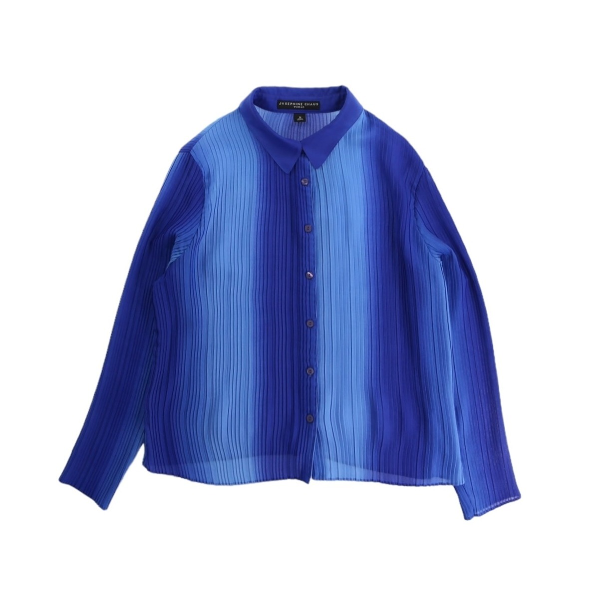 PLEATS  BLUE GRADATION TOP