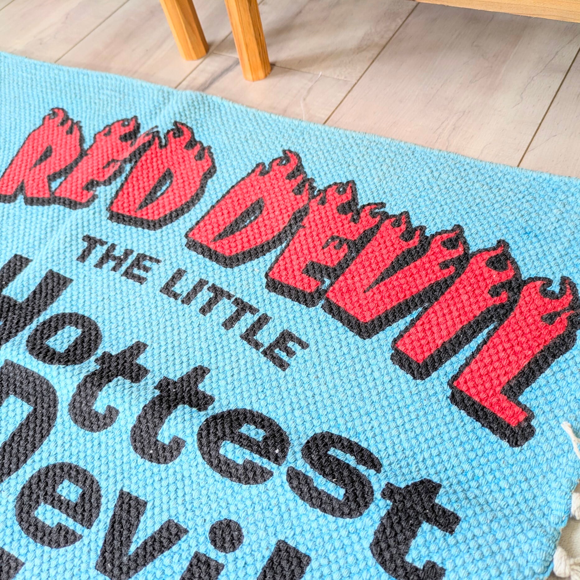 【 Hot Stuff the Little Devil ( ホットスタッフザリトルデビル ) 】 『Hottest Devil KID'S In Town』COTTON MAT /  コットンマット/ Floor Mat / フロアマット〚アメリカン雑貨 アメトイ〛