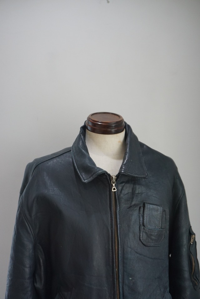 french leather pilot jacket