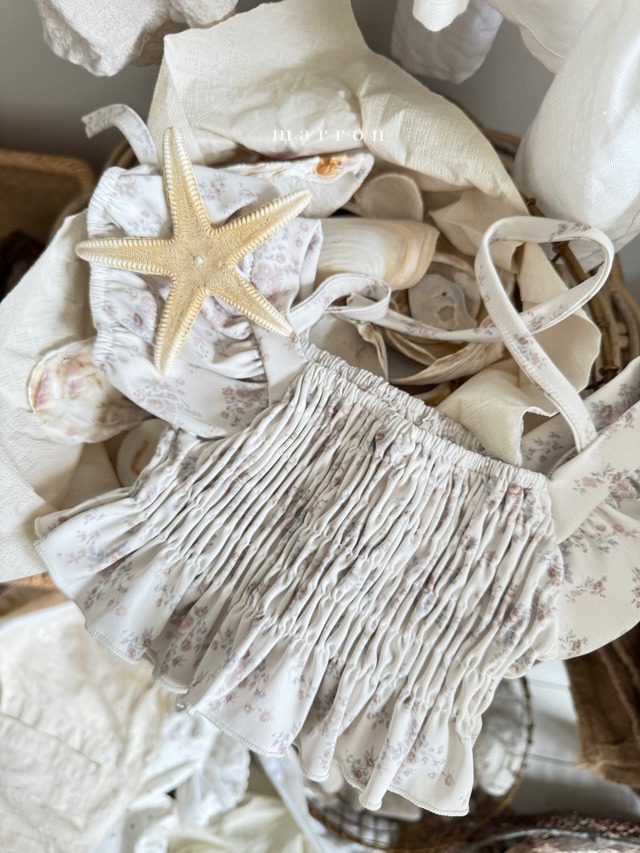 *即納* marron フラワー水着 ベビー