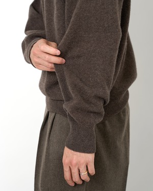 ssstein "EXTRA FINE WOOL KNIT CREW NECK LS〔MOCHA〕"