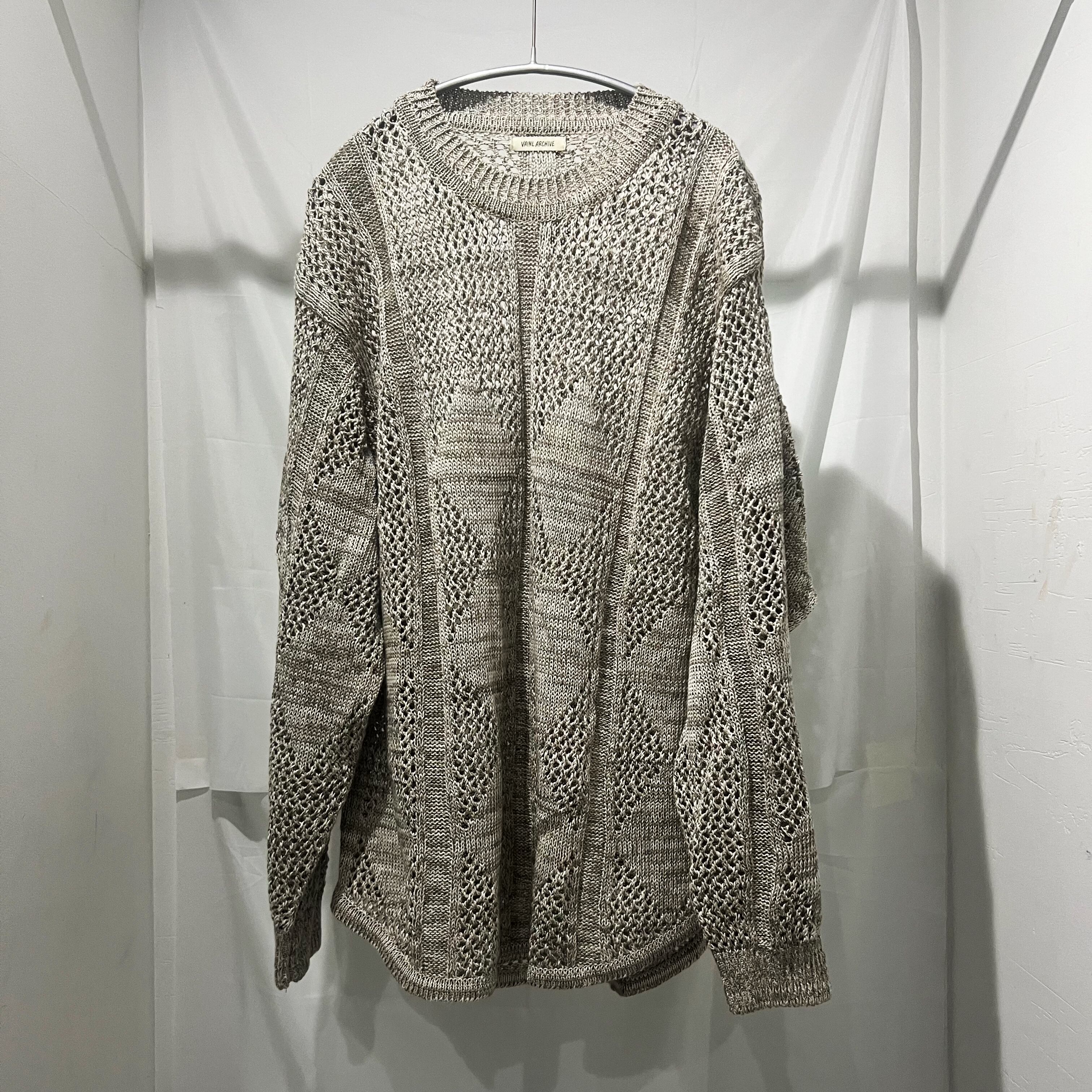 VAINL ARCHIVE ヴァイナルアーカイブ 24SS JEFF LINEN KNIT SWEATER 