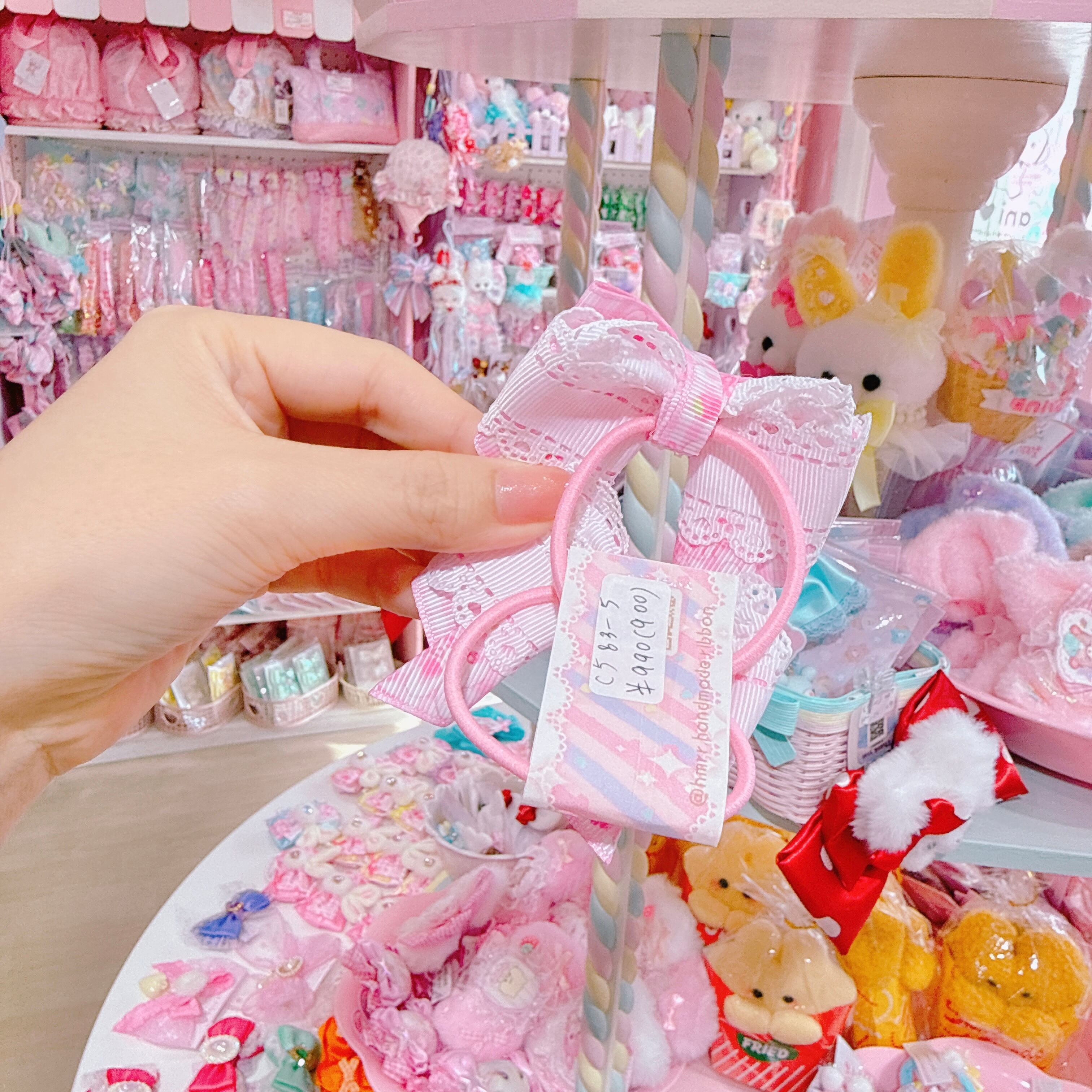 【C5】83-5カノンリボンツインヘアゴム