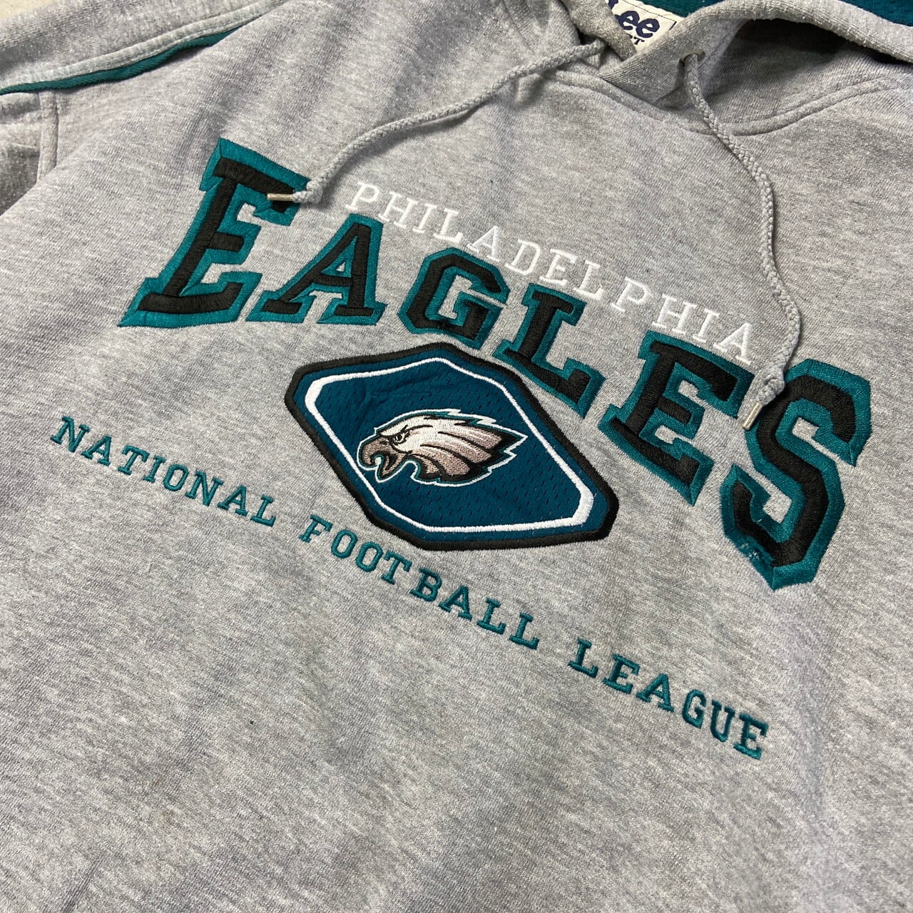 00年代 NFL PHILADELPHIA EAGLES チームロゴ 刺繍 スウェットパーカー 