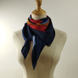 イタリア製 picasso ネイビー オールド　ピカソ スカーフ　アート　シルク